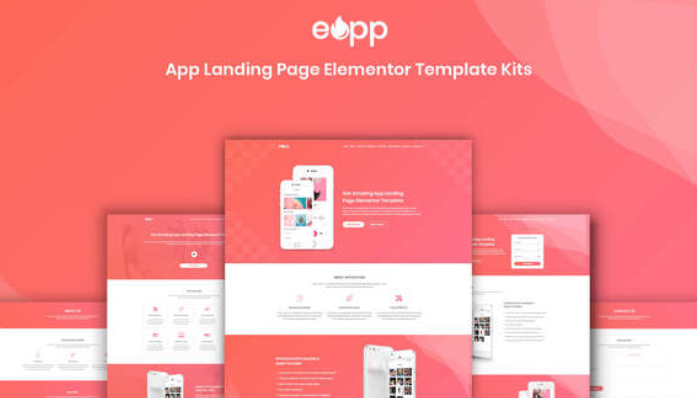 eApp – Landing Page Elementor Template eApp – Landing Page Elementor Template - Image 1