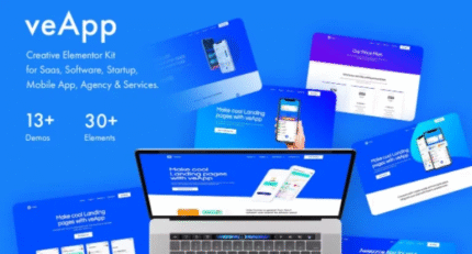 veApp - Plantilla Elementor para Aplicaciones Móviles y Startups