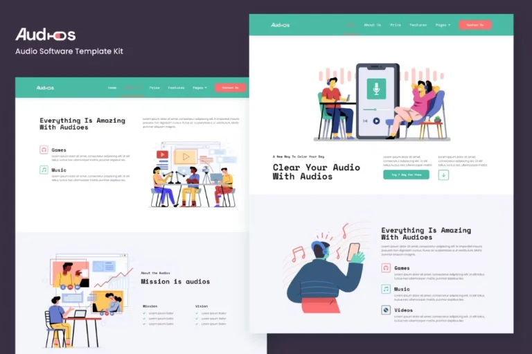 Audios - App Showcase Plantilla Elementor