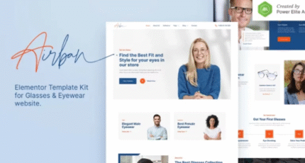 Airban – Glasses & Eyewear Elementor Template