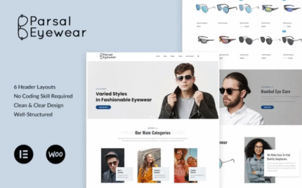 Parsal – Fashion Eyewear Prescription Glasses & Sunglasses WordPress Theme