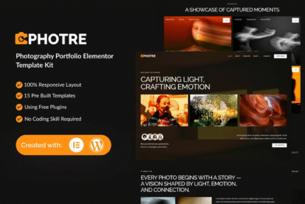 Photre - Kit de Plantillas Elementor para Portafolios de Fotografía