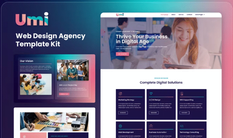Umi – Web Design Agency Elementor Template