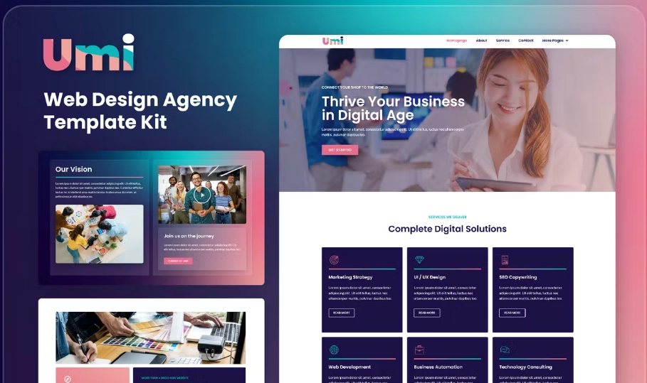 Umi – Web Design Agency Elementor Template Umi – Web Design Agency Elementor Template