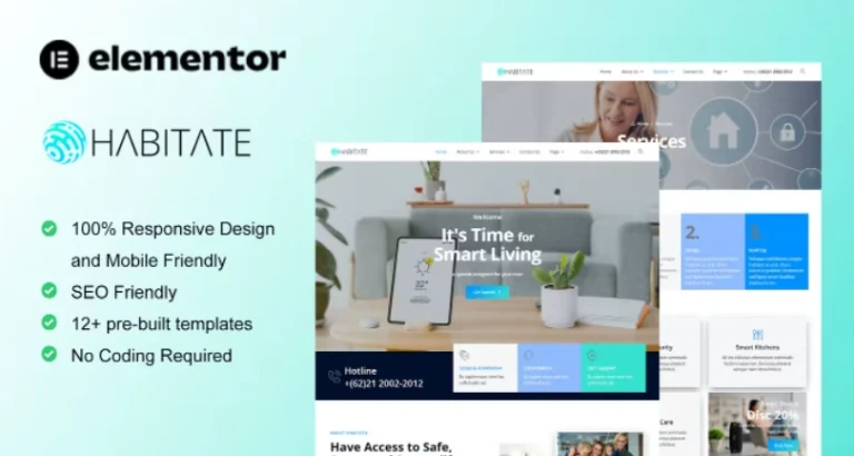 Habitate – Smart Home Services Elementor Template